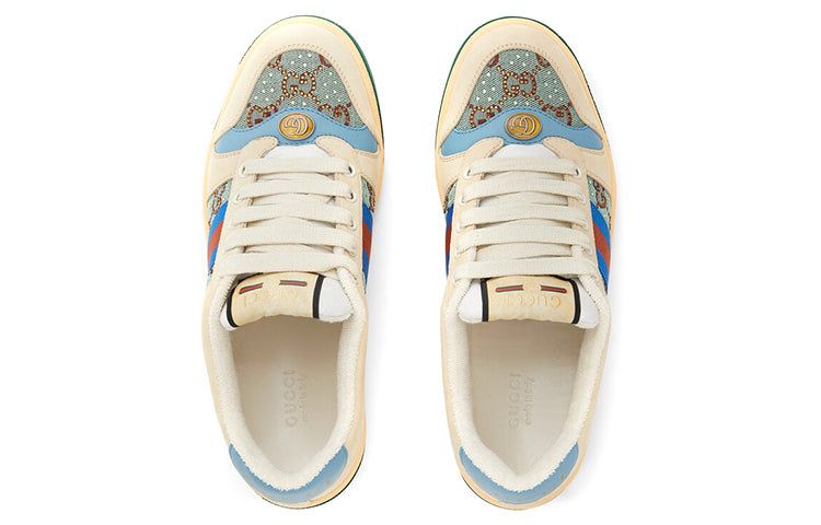 (WMNS) GUCCI Screener GG Logo Sneakers 'Beige Blue' 677423-9SFR0-4983 sold by KicksCrew product image thumbnail 3