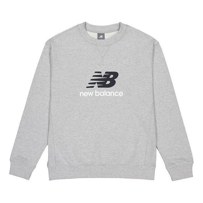 New Balance NB Essentials Stacked Logo Crewneck Sweatshirt 'Grey' AMT41356-AG sold by KicksCrew