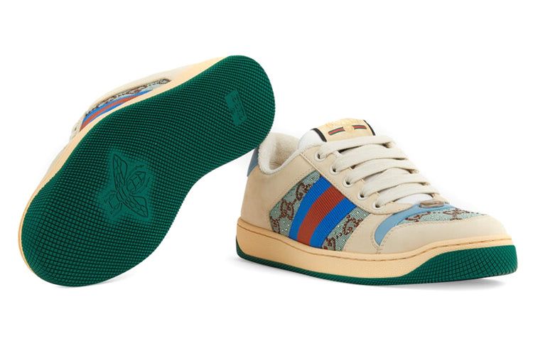 (WMNS) GUCCI Screener GG Logo Sneakers 'Beige Blue' 677423-9SFR0-4983 sold by KicksCrew product image thumbnail 5