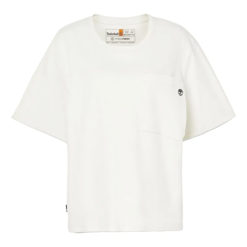 (WMNS) Timberland Mini Tree Logo T-Shirt 'White' A6HQS-CM9 sold by KicksCrew