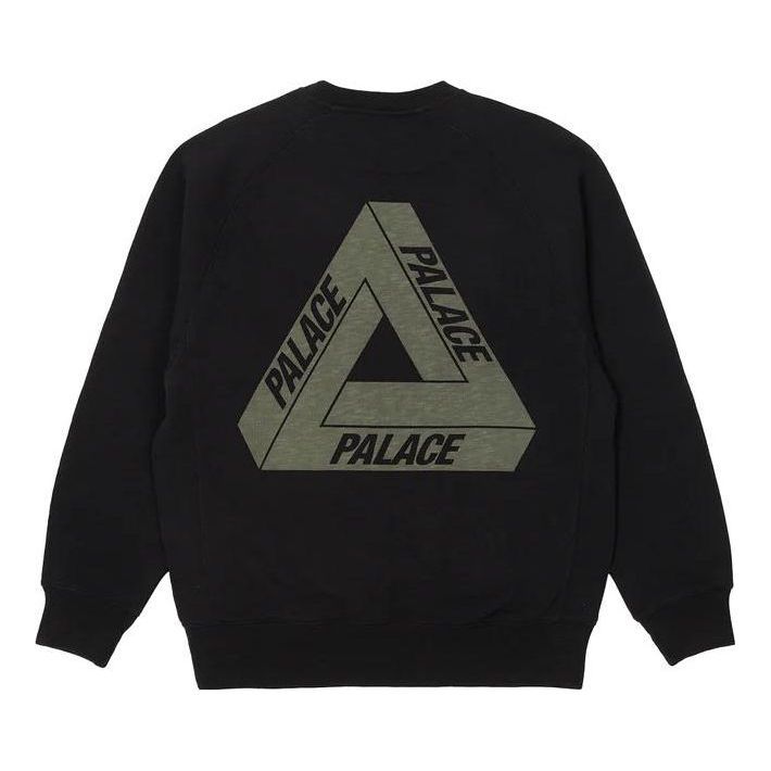 Palace FW22 Tri-Ferg Slub Crew Sweater 'Black' P23CS139 sold by KicksCrew