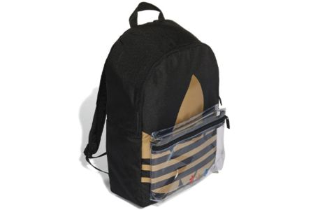 Black originals Adicolor Large Trefoil Classic Backpack 'Black Gold Metallic' FT8913 sold by KicksCrew