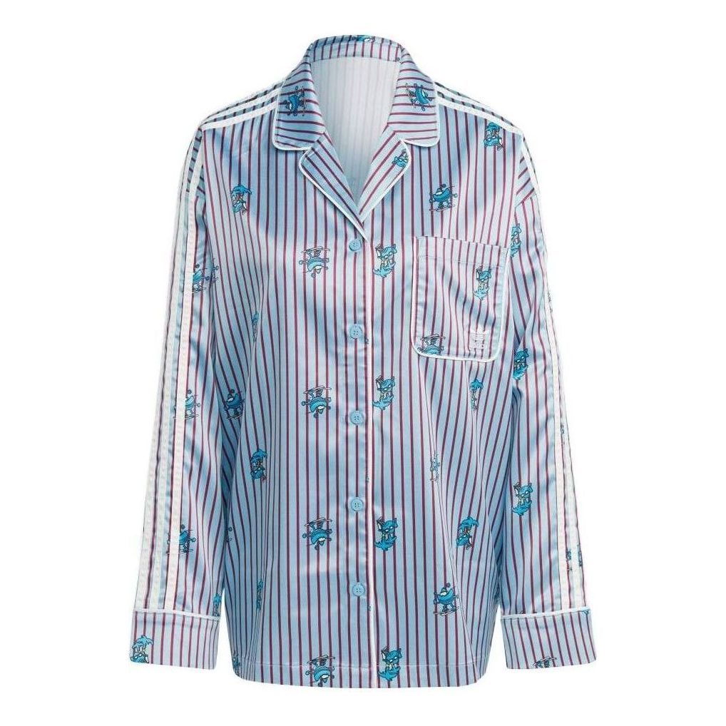 (WMNS) adidas Satin Xmas Top 'Blue' HY4571 sold by KicksCrew