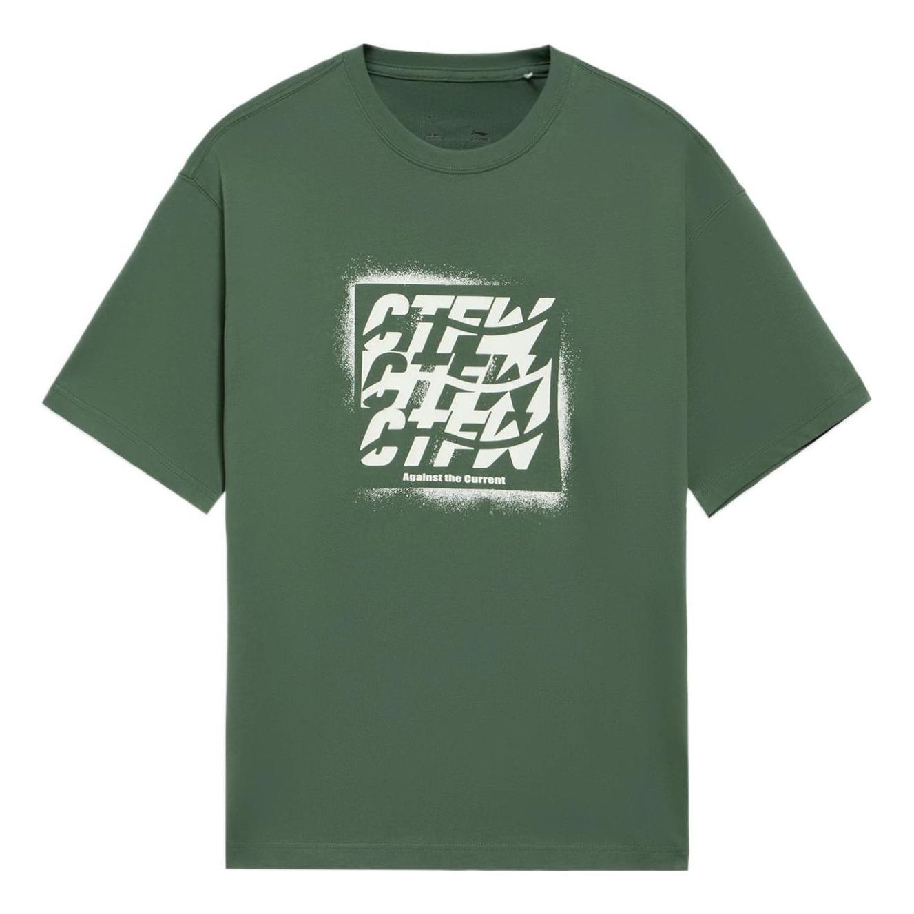 Li-Ning Counterflow Graphic T-shirt 'Green White' AHSS587-4 sold by KicksCrew