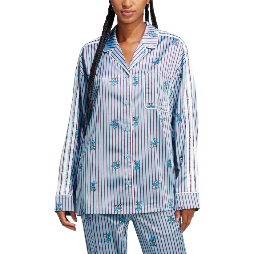 (WMNS) adidas Satin Xmas Top 'Blue' HY4571 sold by KicksCrew product image thumbnail 3