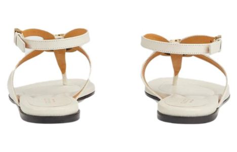(WMNS) Gucci Double G Thong Sandal 'White Leather' 746030-BKO00-9049 sold by KicksCrew