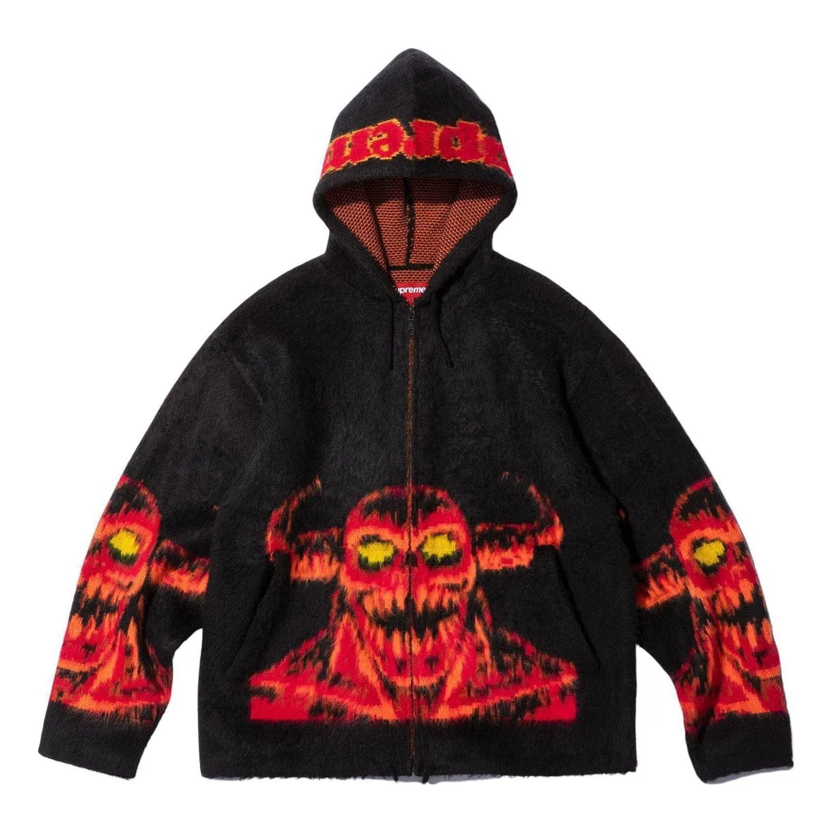Supreme x Toy Machine Zip Up Hooded Sweater 'Black Red' SUP-SS24-070 sold by KicksCrew