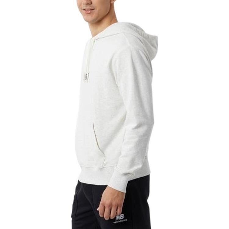 New Balance Essentials Fleece Hoodie 'Sea Salt Heather' MT23511-SAH sold by KicksCrew product image thumbnail 2
