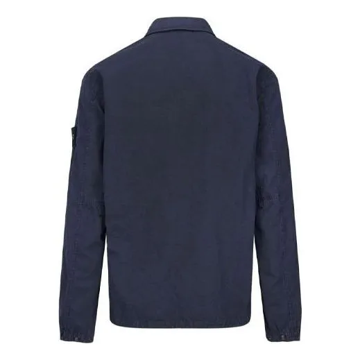 STONE ISLAND 2 Pocket Brushed Cotton Shirt Jacket 'Navy' 7515113WN-V0120 sold by KicksCrew product image thumbnail 2