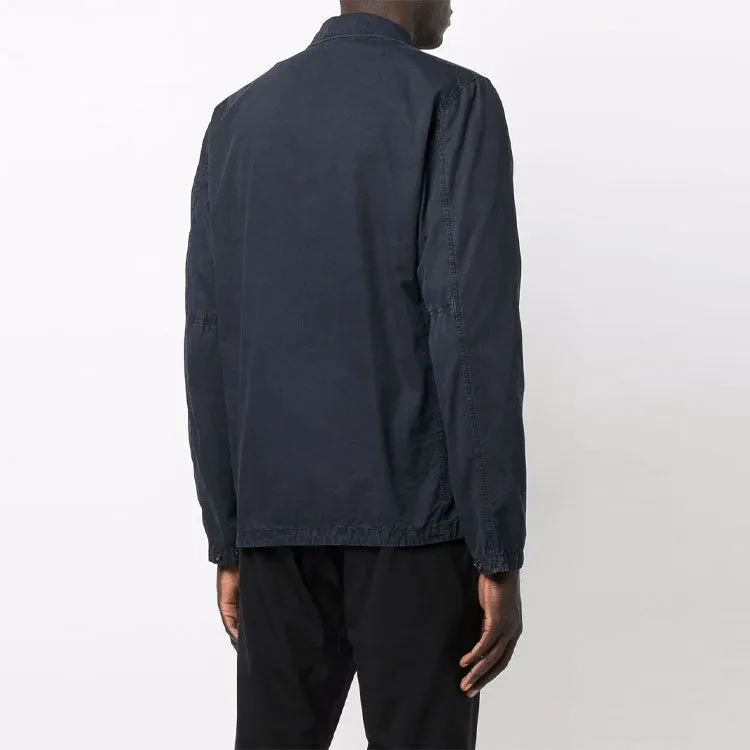 STONE ISLAND 2 Pocket Brushed Cotton Shirt Jacket 'Navy' 7515113WN-V0120 sold by KicksCrew product image thumbnail 4