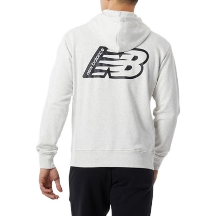 New Balance Essentials Fleece Hoodie 'Sea Salt Heather' MT23511-SAH sold by KicksCrew product image thumbnail 3