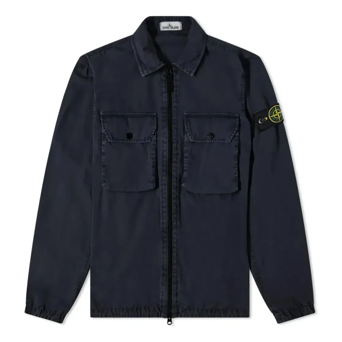 STONE ISLAND 2 Pocket Brushed Cotton Shirt Jacket 'Navy' 7515113WN-V0120 sold by KicksCrew