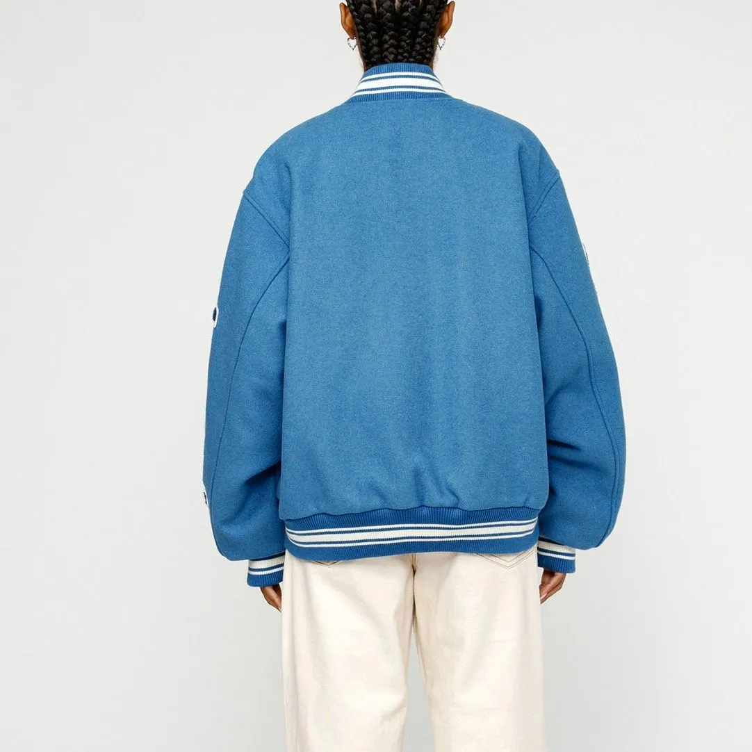Stussy SS24 VARSITY Jacket 'Blue' 115748 sold by KicksCrew product image thumbnail 4