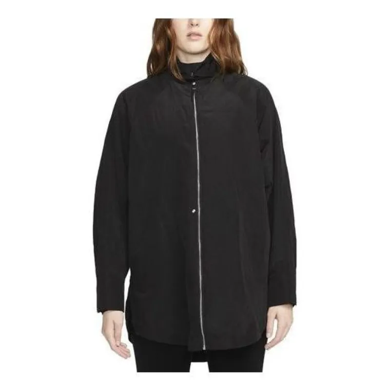 (WMNS) Nike ESC Woven Shirt Jacket 'Black' DR5399-010 sold by KicksCrew