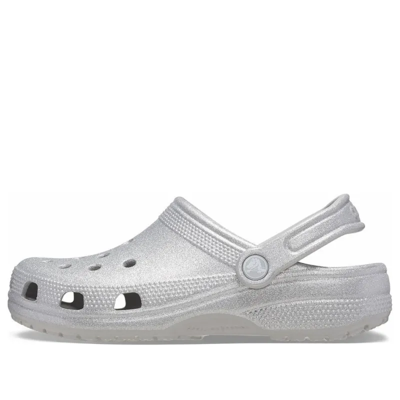 Crocs Classic Glitter Clogs 'Silver' 205942-0IC sold by KicksCrew