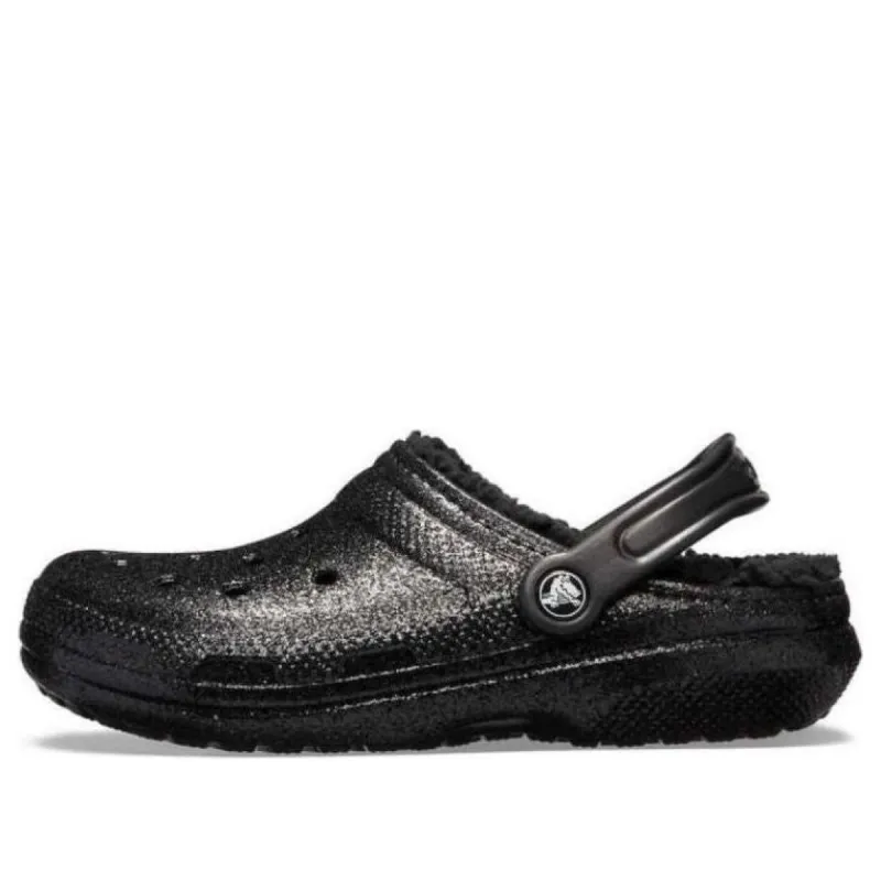 Crocs Classic Glitter Lined Clogs 'Black' 205842001 sold by KicksCrew