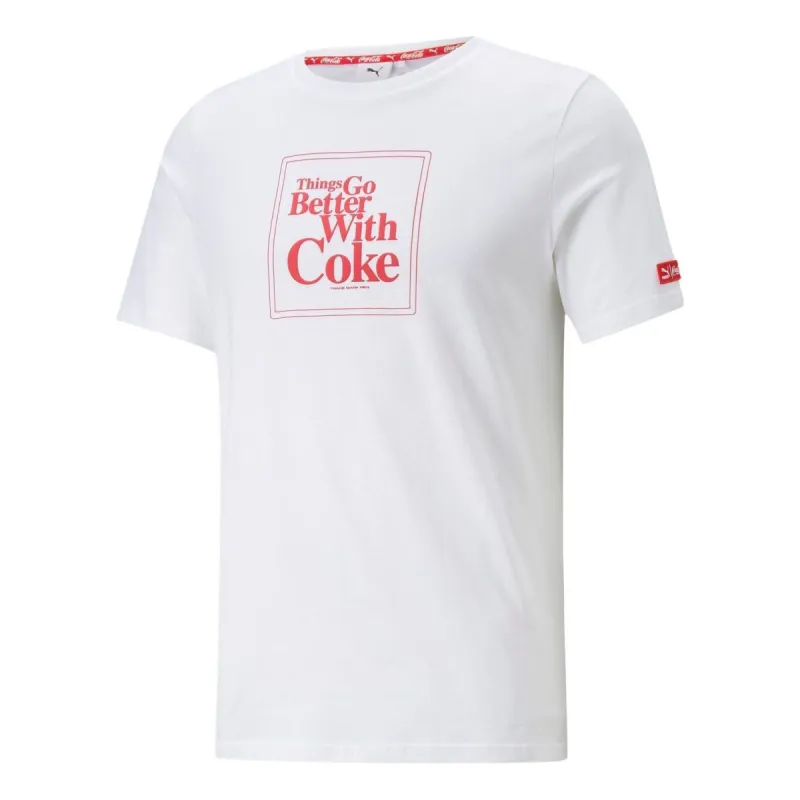 Puma X Coca Cola Graphic Tee 'White' 536158-02 sold by KicksCrew