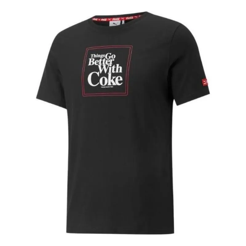 Puma X Coca Cola Graphic Tee 'Black' 536158-01 sold by KicksCrew