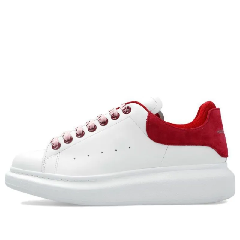 (WMNS) Alexander McQueen Oversized Sneakers 'White Red' 697103WICYA8824 sold by KicksCrew