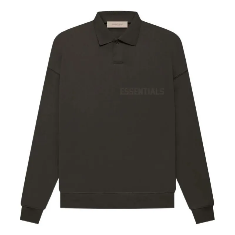 Fear of God Essentials FW22 Ls Polo 'Off Black' FOG-FW22-713 sold by KicksCrew
