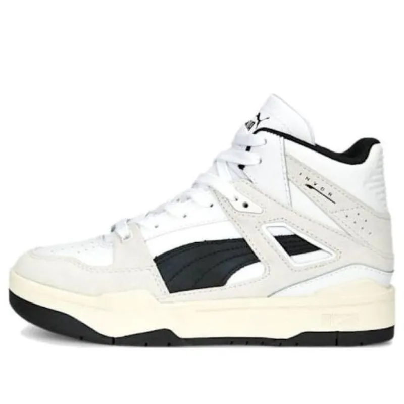 (GS) PUMA Slipstream Mid Heritage Sneakers 'White Beige Black' 393057-01 sold by KicksCrew