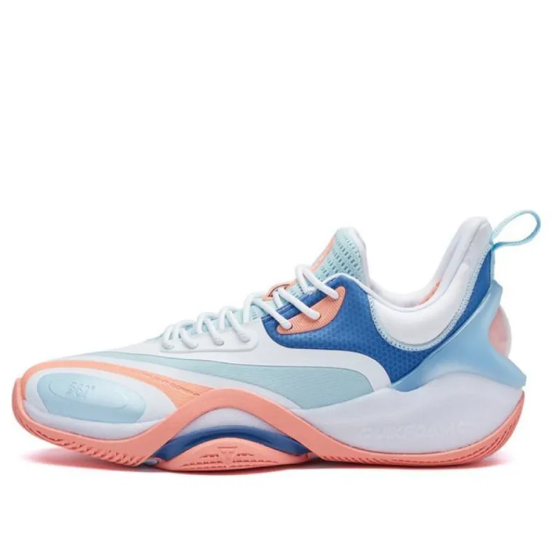 361 Spencer Dinwiddie Flowing Time Professional Basketball Shoes 'White Blue Pink' 572211104-4 sold by KicksCrew