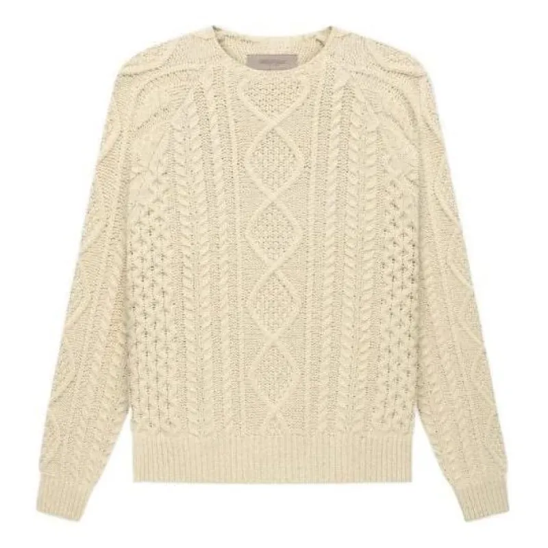 Fear of God Essentials FW22 Cable Knit 'Egg shell' FOG-FW22-749 sold by KicksCrew