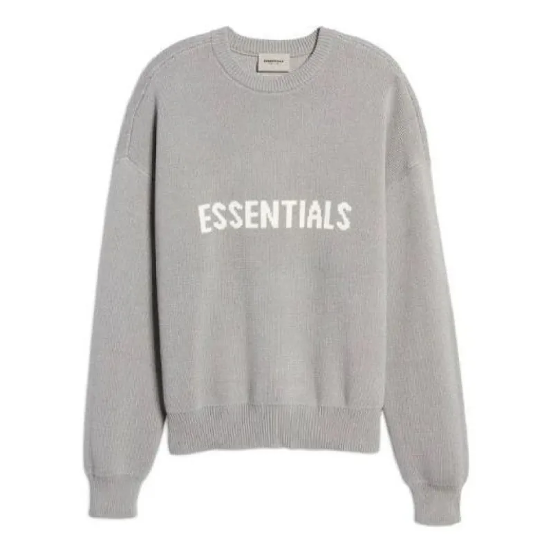 Fear of God Essentials SS21 x Nordstrom Knit Logo Sweatshirt 'Cement' FOG-SS21-667 sold by KicksCrew