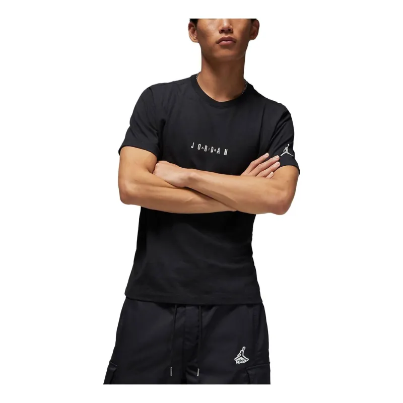 Air Jordan Embossed Air Crew T-Shirt 'Black' DM3183-010 sold by KicksCrew