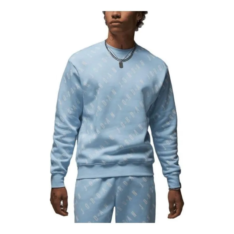 Air Jordan Essentials Multi Logo Graphic Hoodie 'Ice Blue' DX9173-411 sold by KicksCrew
