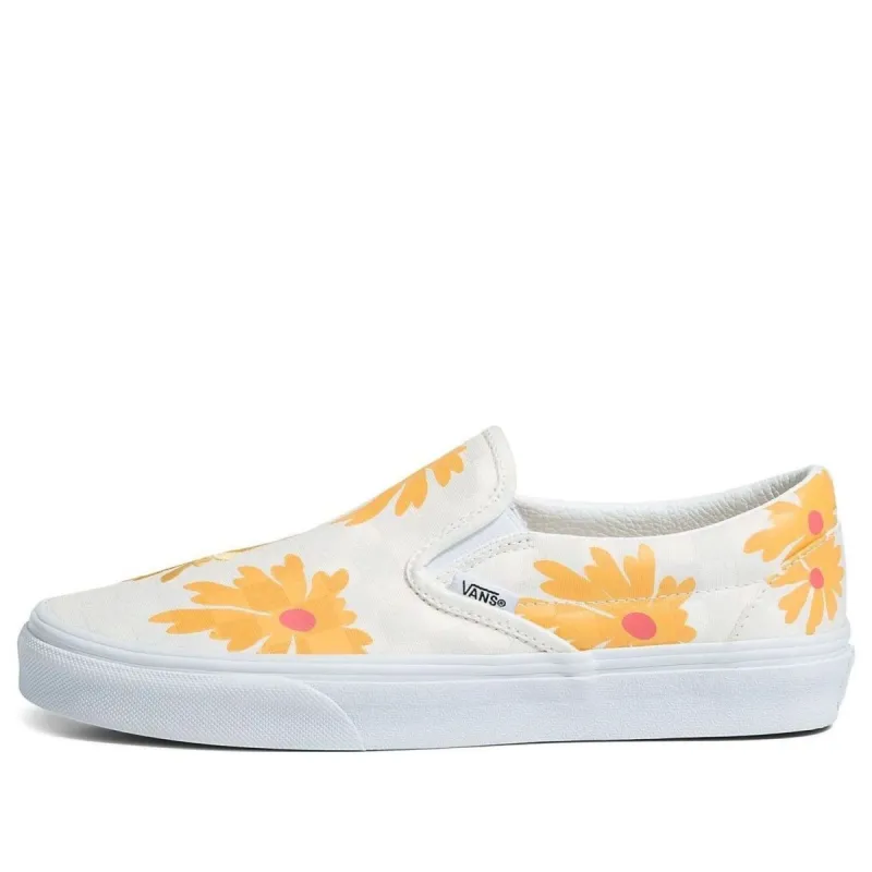(WMNS) VansSlip-On Checkerboard Floral Shoes 'White Yellow' VN0A5AO8JVY sold by KicksCrew
