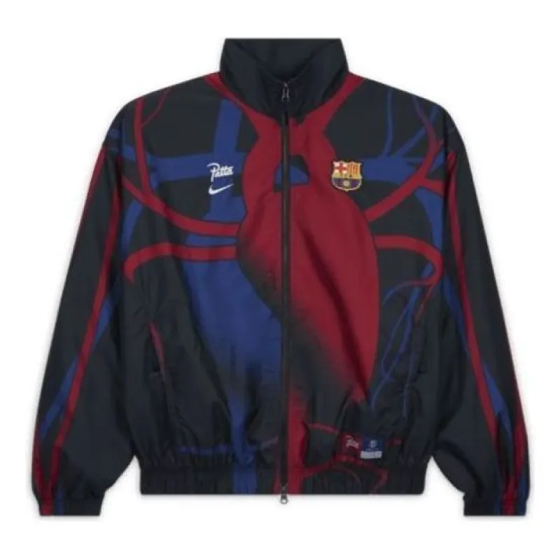 Nike x FC Barcelona x Patta Jacket 'Black Red Blue' FQ4275