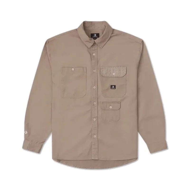 Converse YOTD Woven Shirt 'Tan' 10026808-A02 sold by KicksCrew