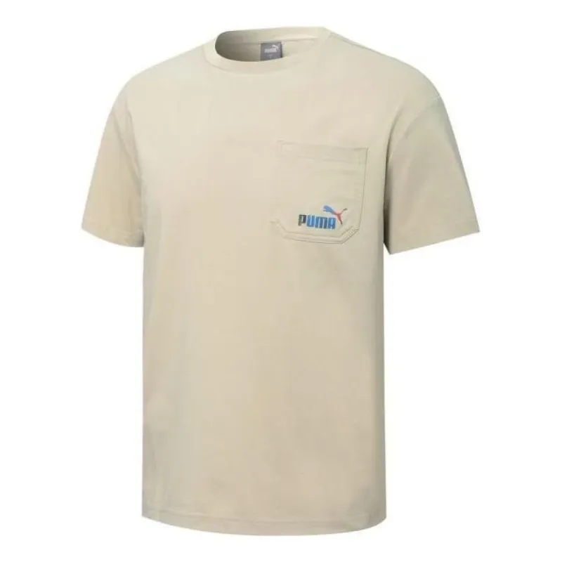 PUMA Skb Pocket Logo Tee 'Tan' 671962-64 sold by KicksCrew