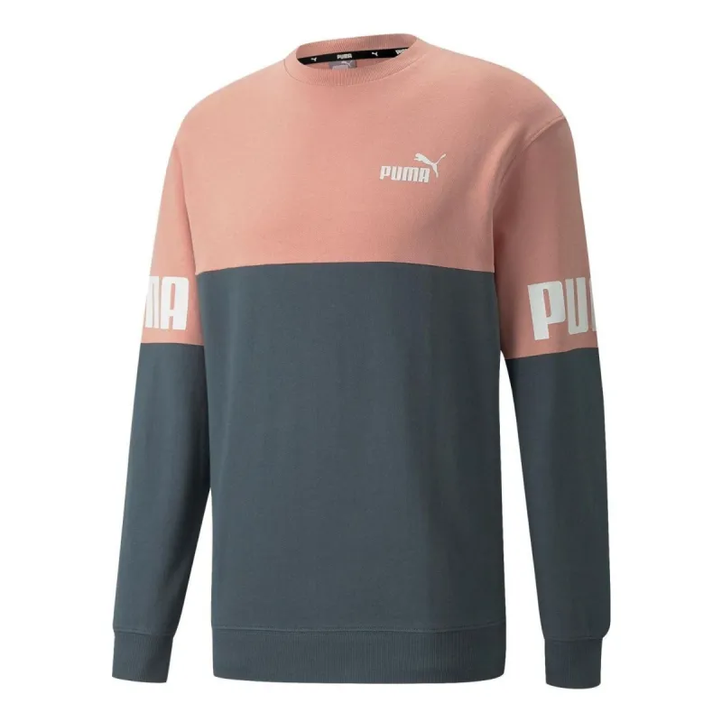PUMA Power Colorblock Crew Sweatshirt 'Pink' 670935-42 sold by KicksCrew