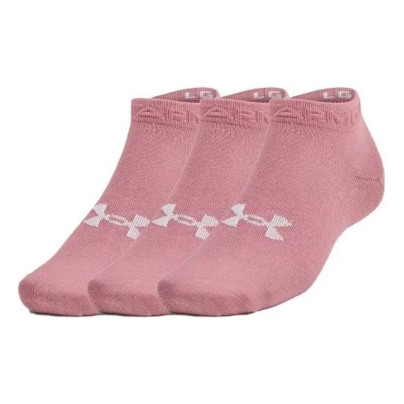 Under Armour Essential Low Cut Socks 3-Pack 'Pink' 1365745-697 sold by KicksCrew