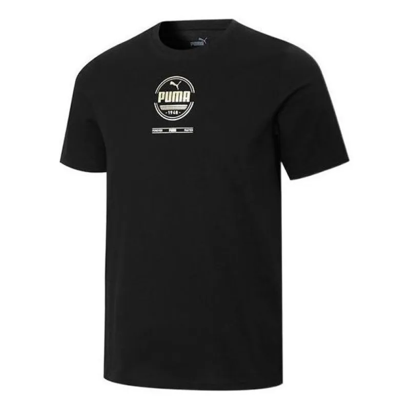 PUMA Foil Graphic Tee 'Black' 670878-01 sold by KicksCrew