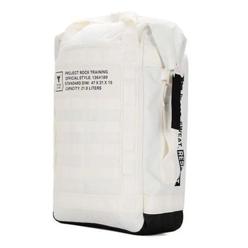 Under Armour Project Rock Box Duffle Backpack 'White' 1364189-130 made by Under Armour