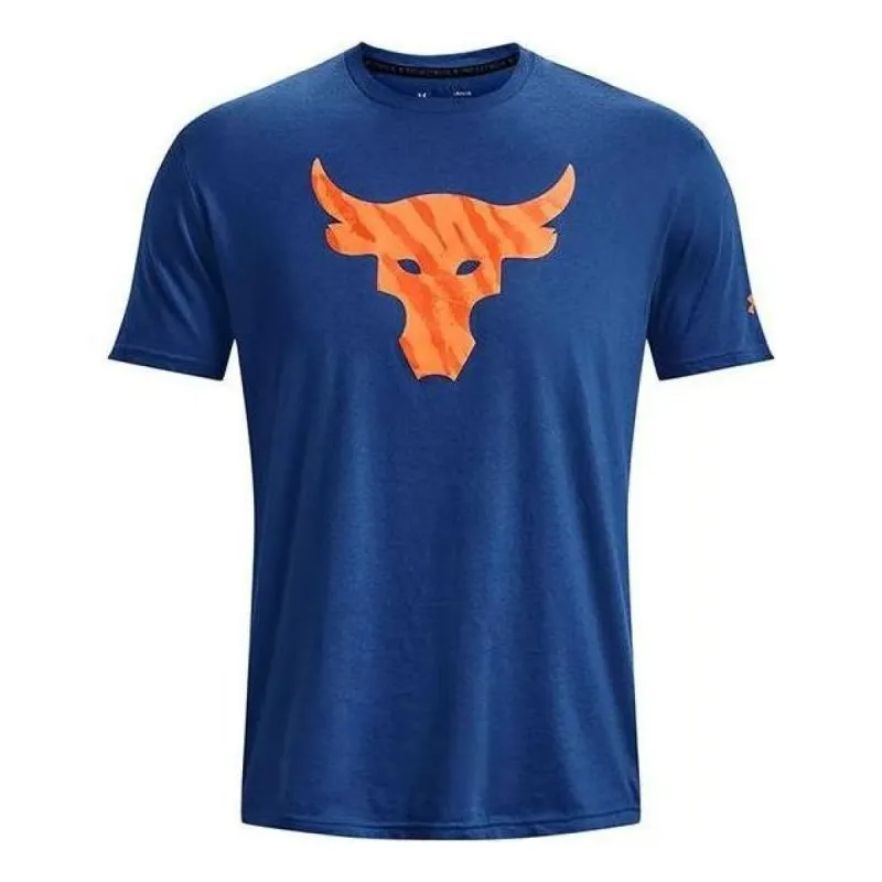 Under Armour Project Rock Brahma Bull Short Sleeve T-shirt 'Blue Orange' 1361733-471 sold by KicksCrew