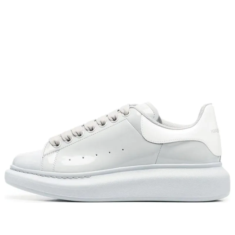 (WMNS) Alexander McQueen Oversized Low-Top Sneakers 'Grey White' 697102W4T911806 sold by KicksCrew