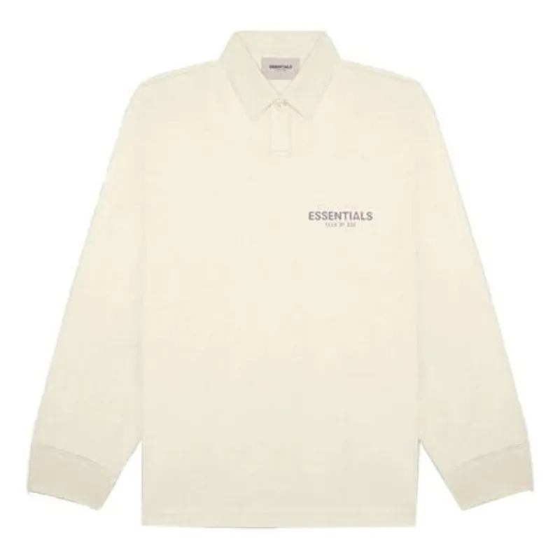 Fear of God Essentials FW20 Long Sleeve Polo Shirt 'Cream' FOG-FW20-365 sold by KicksCrew
