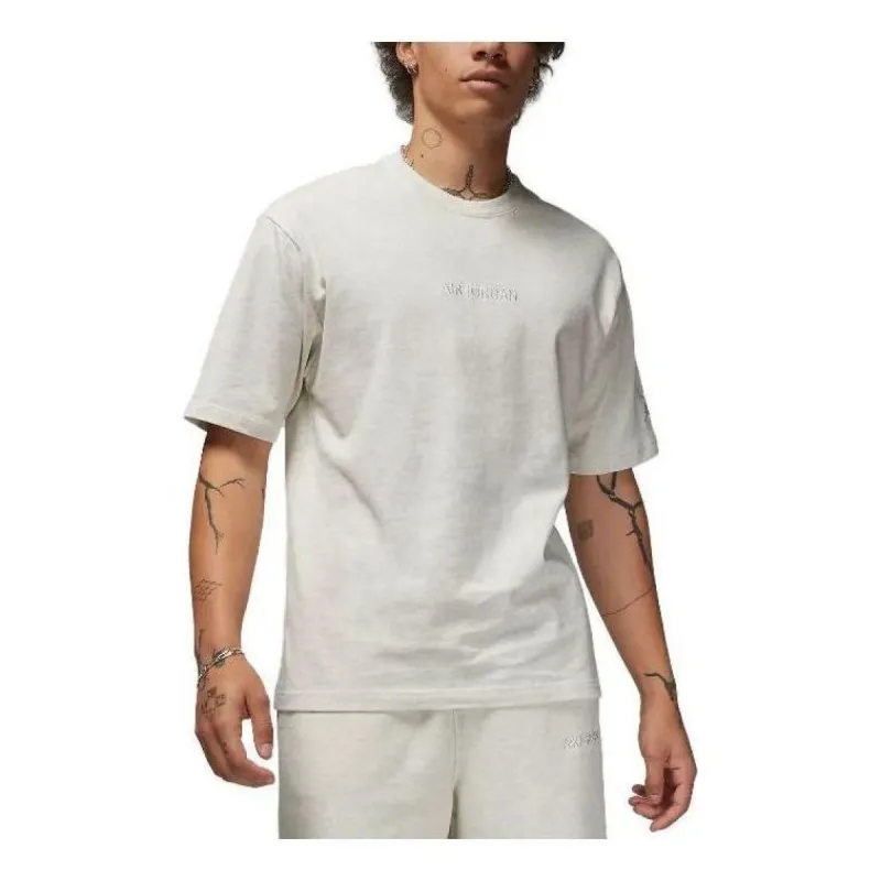 Air Jordan Wordmark T-Shirt 'Oatmeal Heather' FJ1969-141 sold by KicksCrew