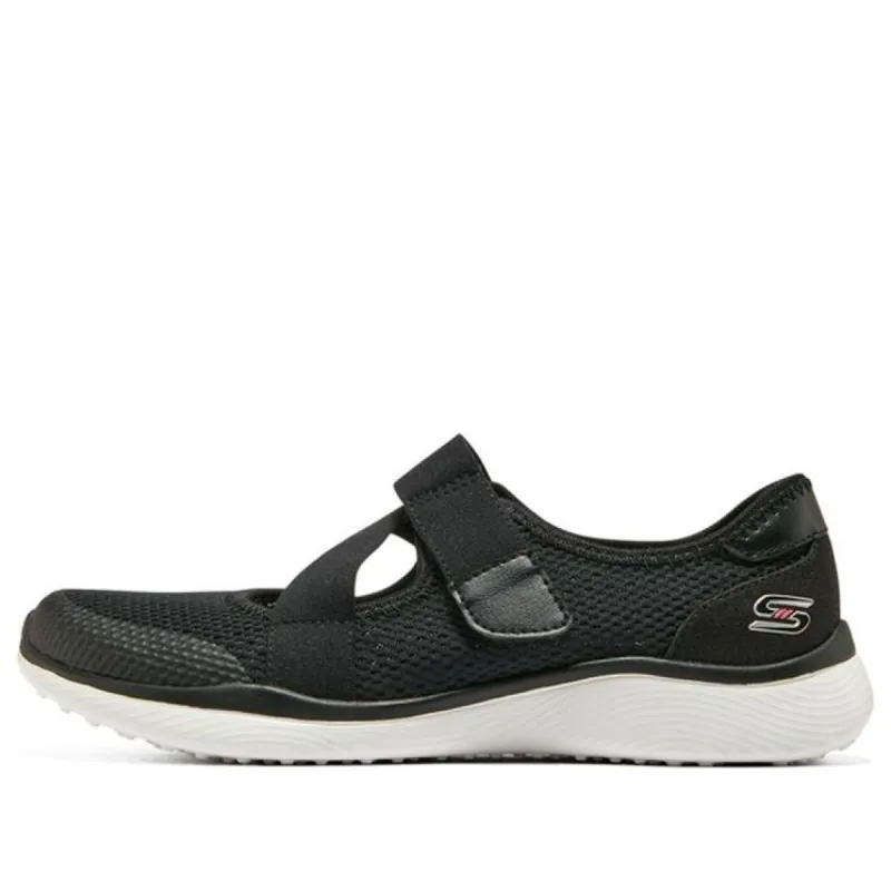 (WMNS) Skechers Lightweight Sports Shoes 'Black White' 896097-BKW sold by KicksCrew