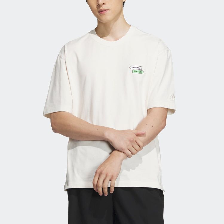 adidas Graphic Embosssed T-shirt 'Off White' IA8177 sold by KicksCrew product image thumbnail 2