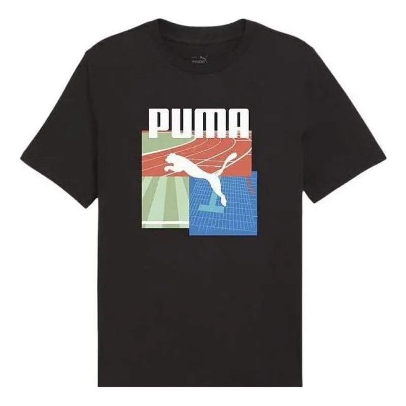 PUMA Graphic Summer Sports T-shirt 'Black' 684760-01 sold by KicksCrew