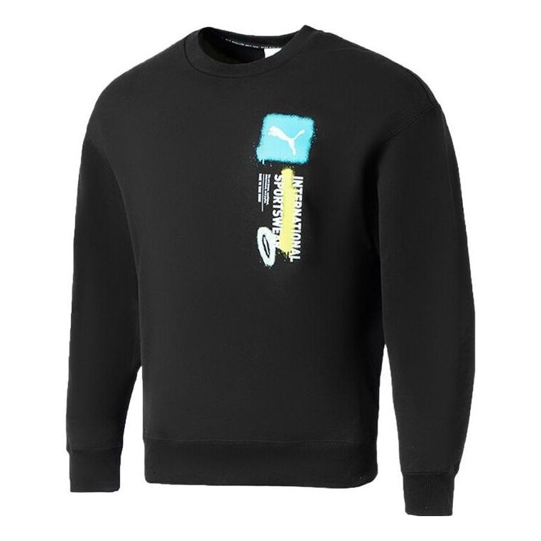 Puma Logo International Sportswear Sweatshirt 'Black' 536303-01 sold by KicksCrew