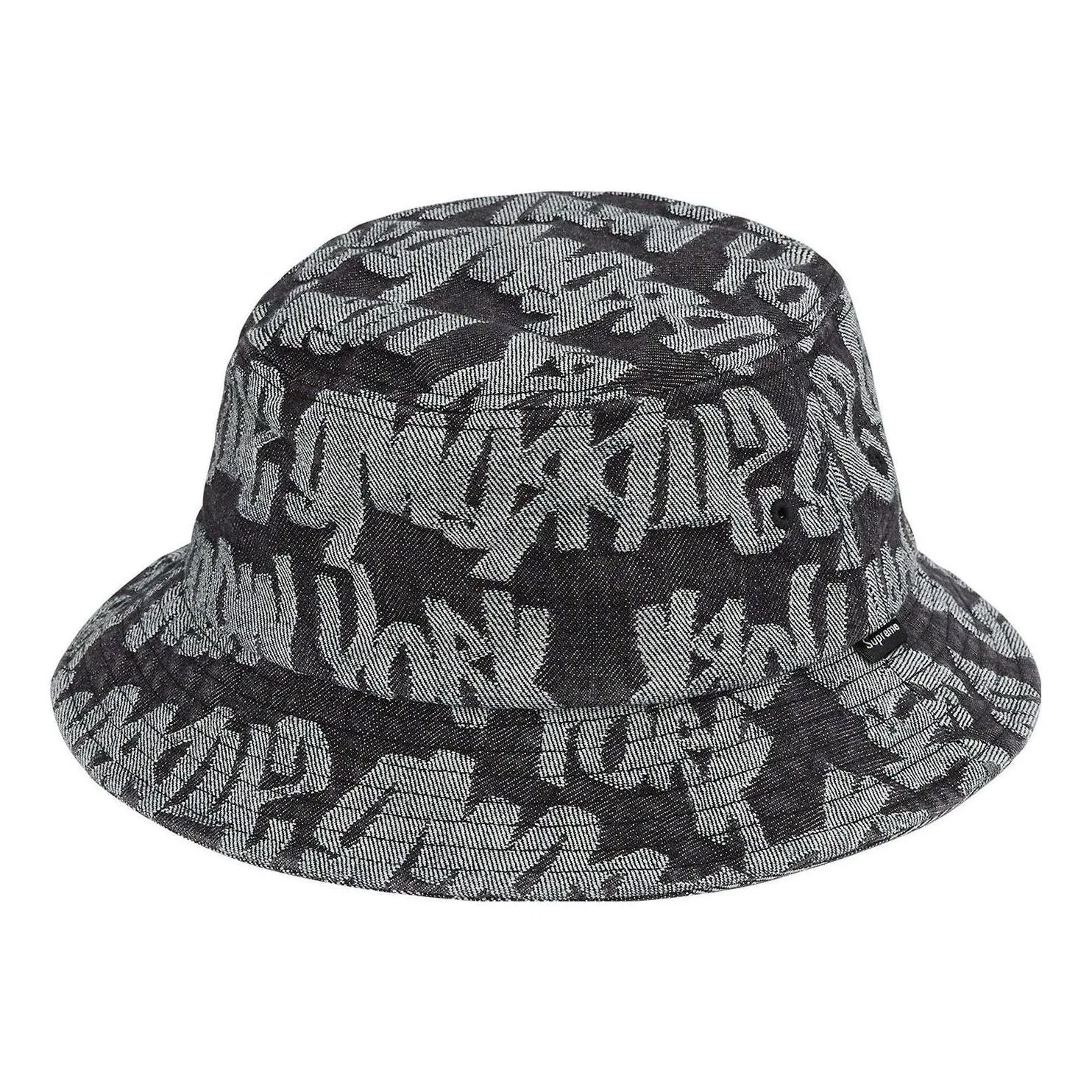 Supreme Fat Tip Jacquard Denim Crusher 'Black Grey' SUP-SS22-789 sold by KicksCrew