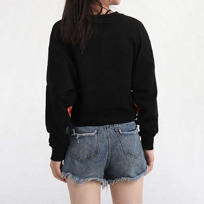 (WMNS) Puma Rebel Crew Cropped Training Sweatshirt 'Black Orange' 586520-51 sold by KicksCrew product image thumbnail 4