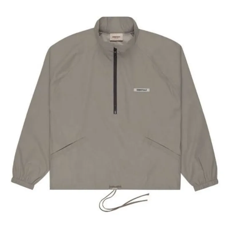 Fear of God Essentials FW20 Half Zip Track Jacket 'Cement' FOG-FW20-359 sold by KicksCrew