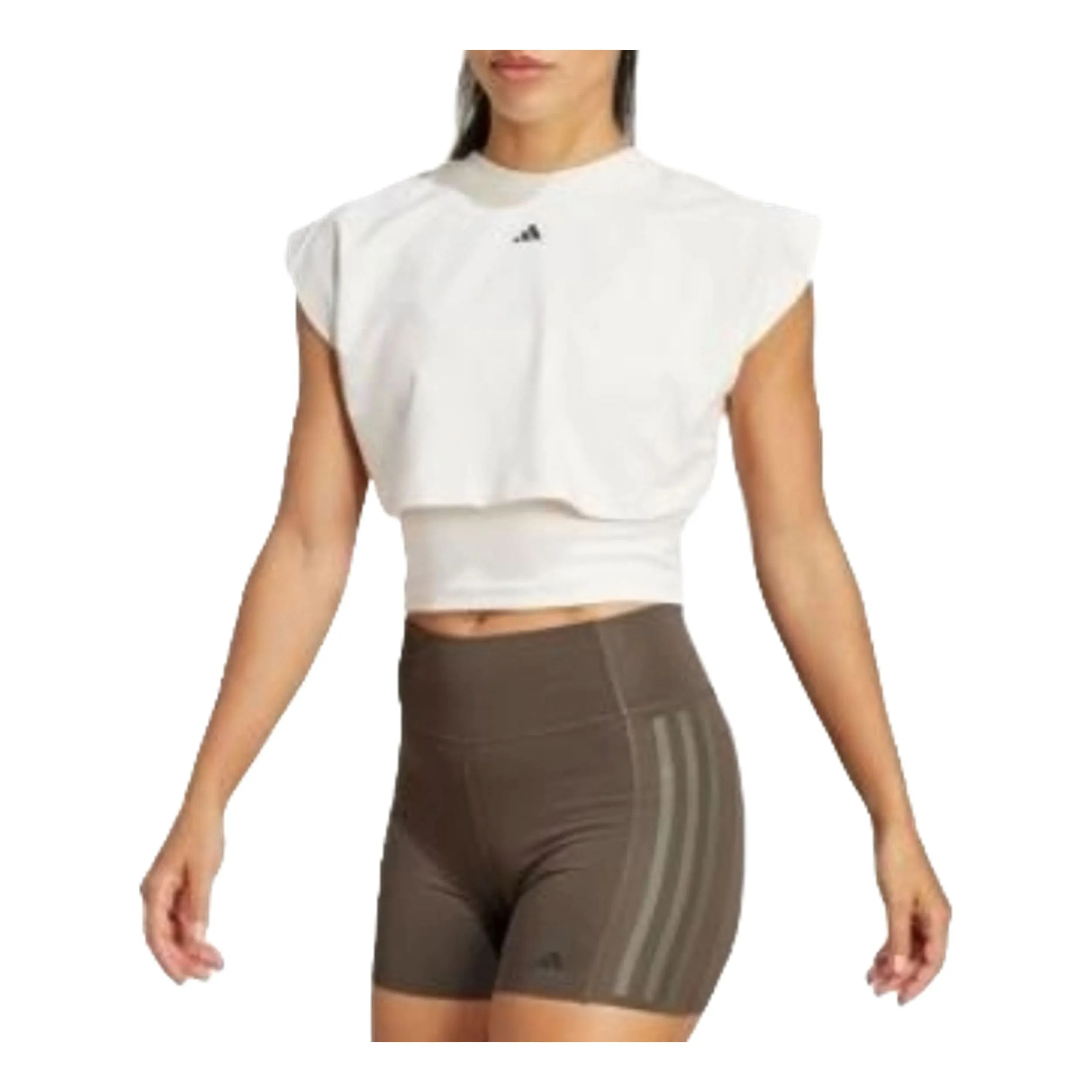 (WMNS) adidas Power Boxy French Terry 3-Stripes Tank Top 'White' IW3188 sold by KicksCrew product image thumbnail 2